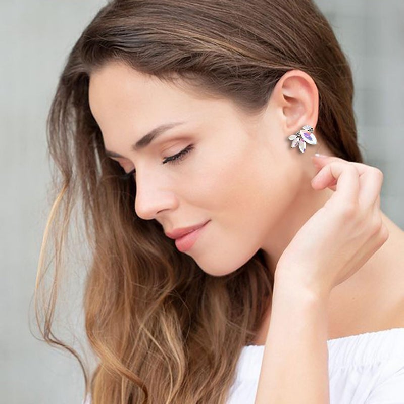 Spiritlele Sparkly Rhinestone Drop Earring Dainty Faux Crystal Earring Studs for Women Wedding Prom Party - Image 4